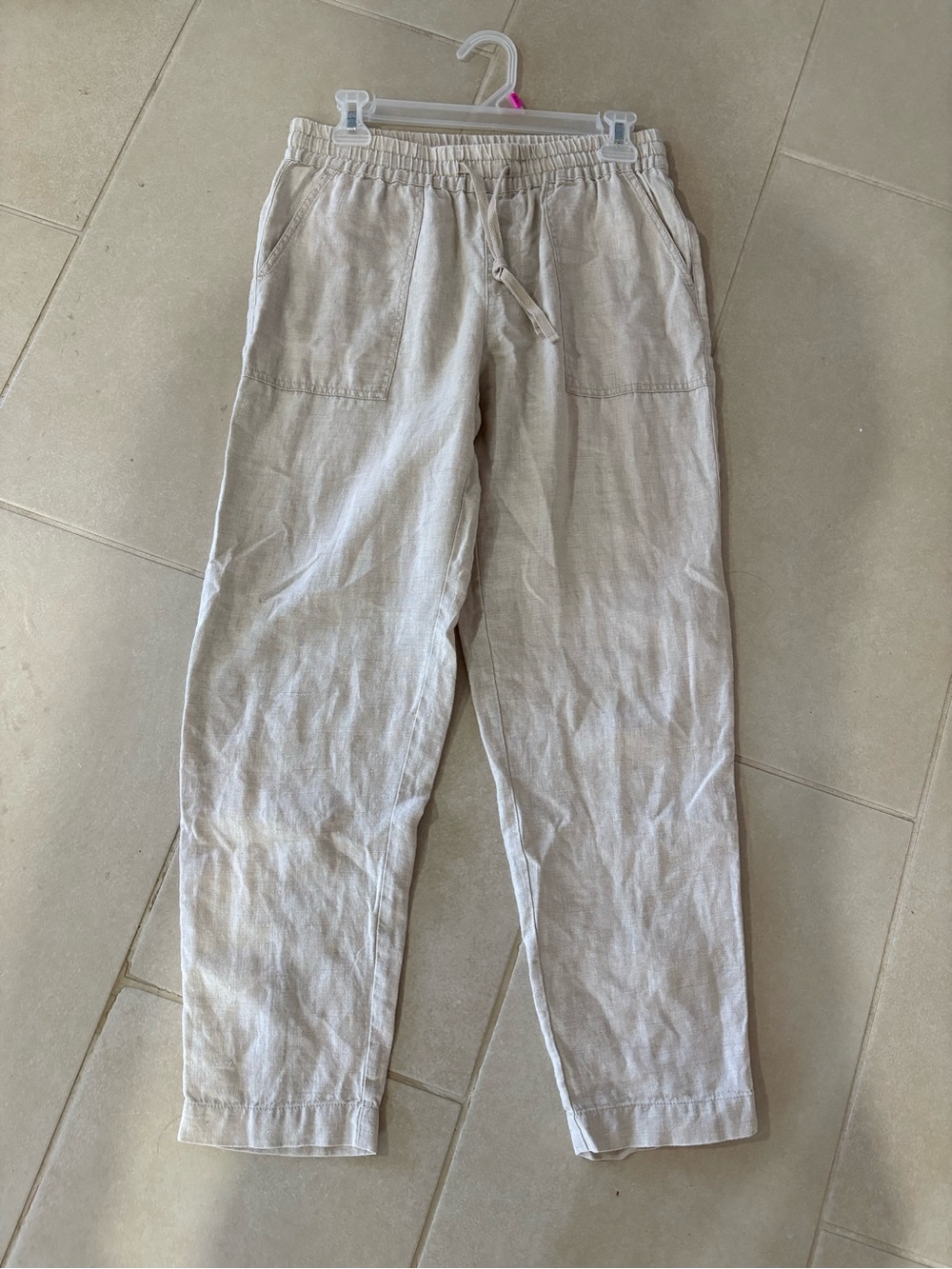 Tommy Bahama Pants 100% Linen Womens Easy Drawstring straight Leg size XS